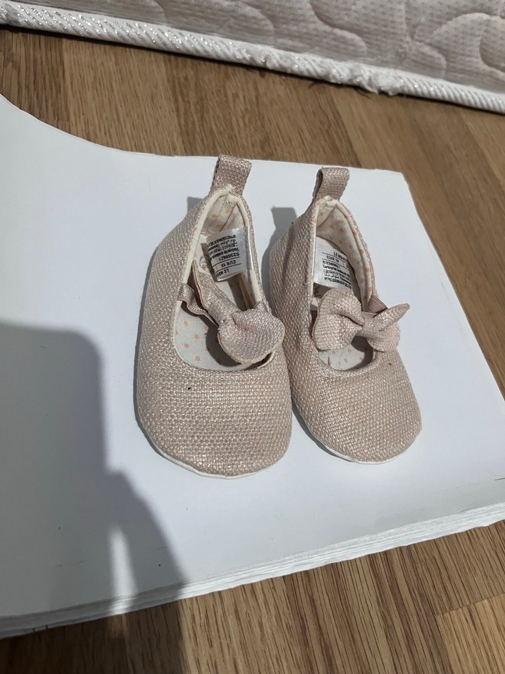 Kız Çocuk Bej Fiyonklu Babet - Görsel 2