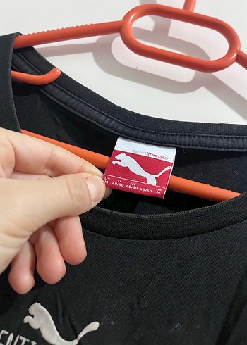 Puma Siyah Baskılı Keten Erkek Tişört - Görsel 8