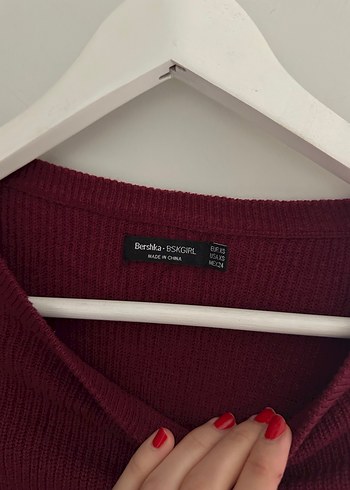 Bershka Bershka Bordo Triko Kadın Sweatshirt
