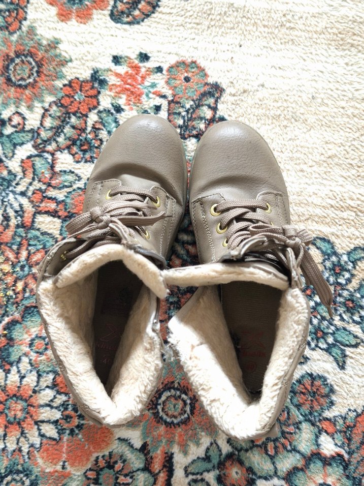 Bej Deri Kadın Dolgu Topuklu Bot - Görsel 2