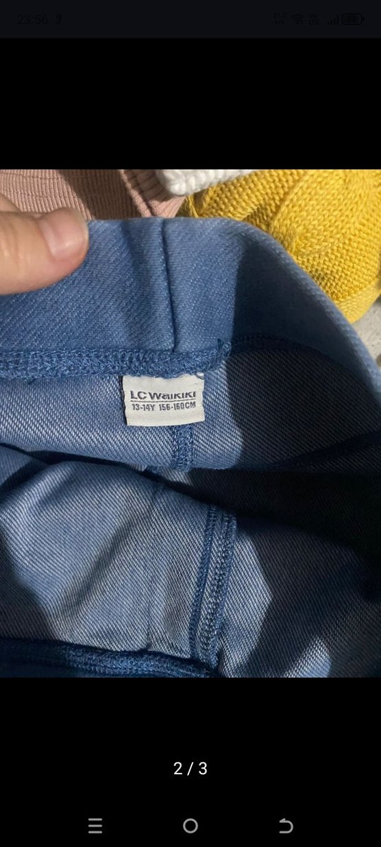 Kadın Mavi Denim Midi Pantolon - Görsel 2