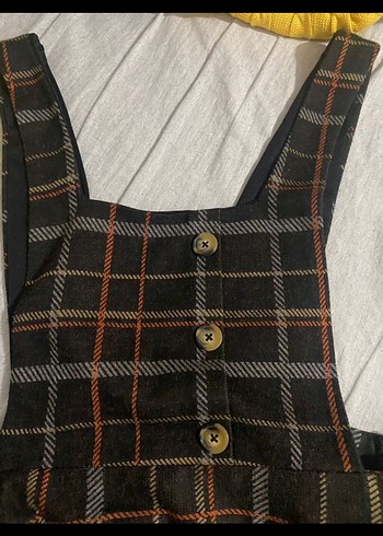 Kareli Askılı Tulum - Görsel 2