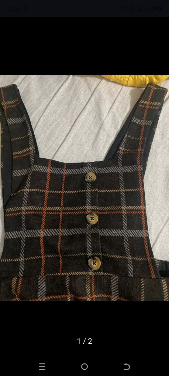 Kareli Askılı Tulum - Görsel 2