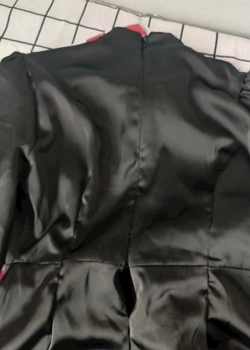 Uzun Siyah Drapeli Kadın Elbise - Görsel 5