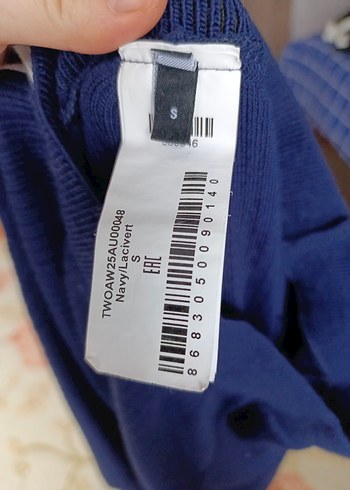 Düğmeli Lacivert Uzun Kollu Kadın Elbise - Görsel 4