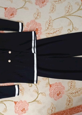 Düğmeli Siyah  Kadın Takım - Görsel 2