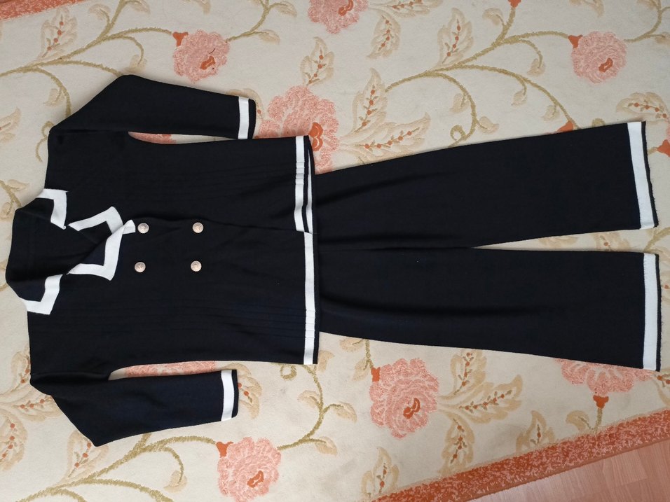 Düğmeli Siyah  Kadın Takım - Görsel 2