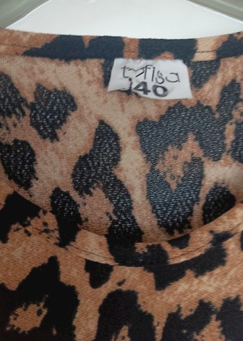 Leopar Desenli Uzun Kollu Kadın Elbise - Görsel 2