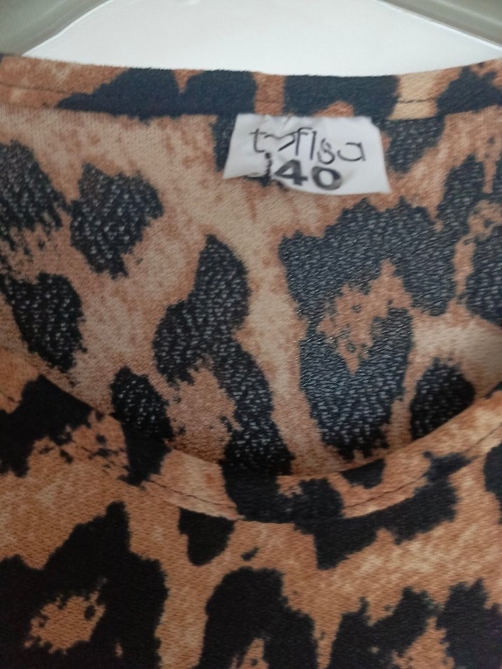 Leopar Desenli Uzun Kollu Kadın Elbise - Görsel 2