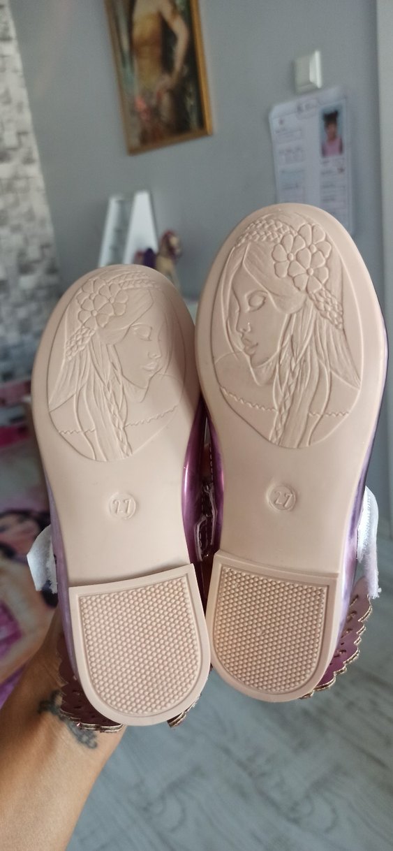 Kız Çocuk Parlak Pembe Tokalı Babet - Görsel 3