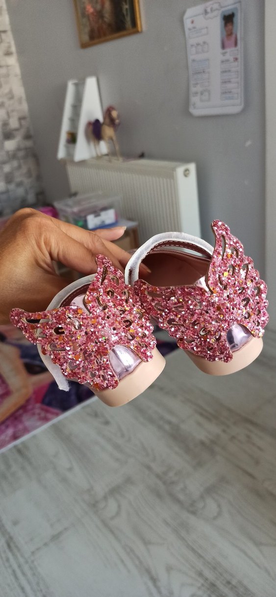 Kız Çocuk Parlak Pembe Tokalı Babet - Görsel 2