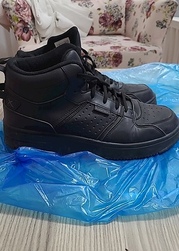 Siyah Erkek Spor Ayakkabı Velcro Detaylı