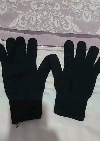 Erkek Çocuk Siyah Örgü Eldiven - Görsel 2