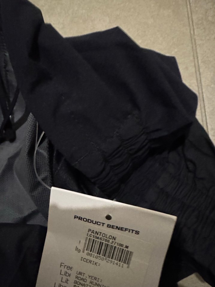 Salamon Siyah Fermuarlı Erkek ince eşofman altı - Görsel 4