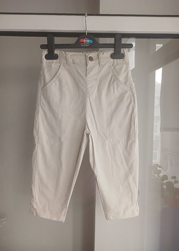 Bej Erkek Çocuk Kemerli Pantolon