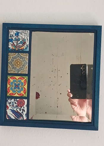 Beden sarı Renk ahsap Çerçeveli Dekoratif Ayna