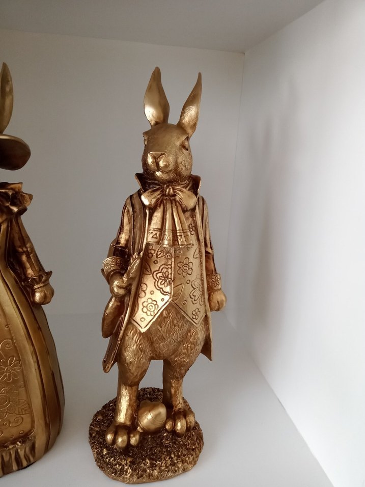 Parlak Altın Tavşan Figürleri Seti - Görsel 5