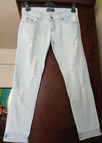 buz mavisi jean pantolon - Görsel 10