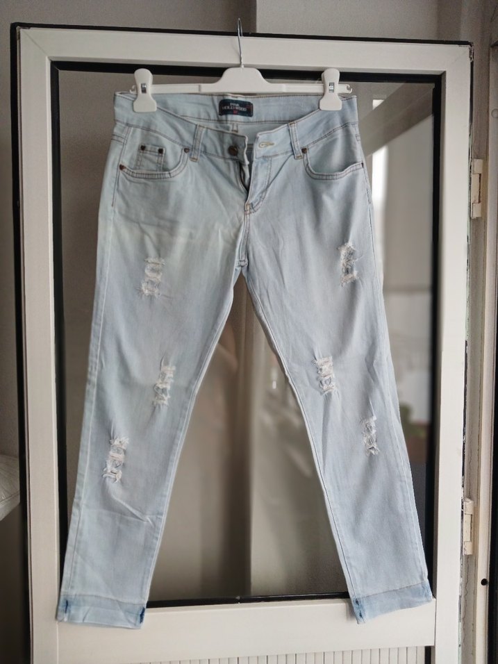 buz mavisi jean pantolon - Görsel 2