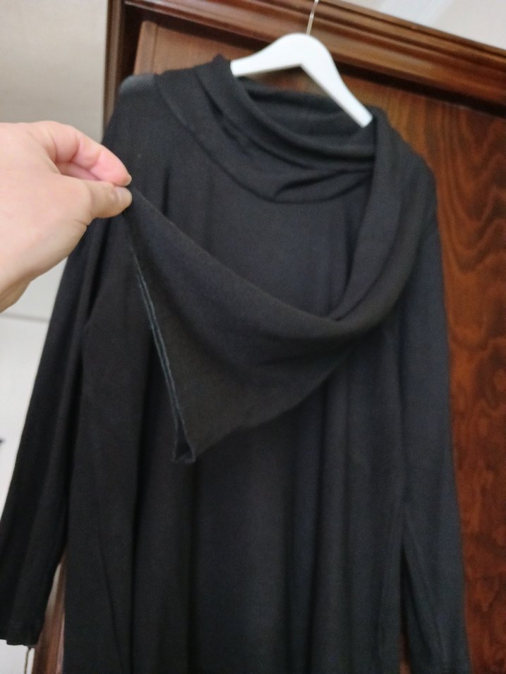 Siyah buyuk beden triko kazak - Görsel 4
