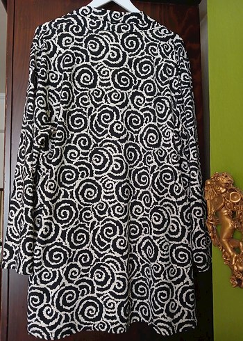 buyuk beden Desenli ceket - Görsel 12