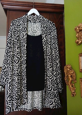 buyuk beden Desenli ceket - Görsel 5