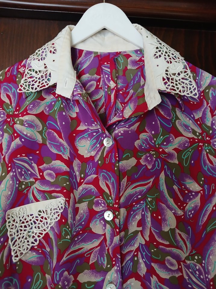 Renkli buyuk beden  Düğmeli Kadın Gömlek - Görsel 4