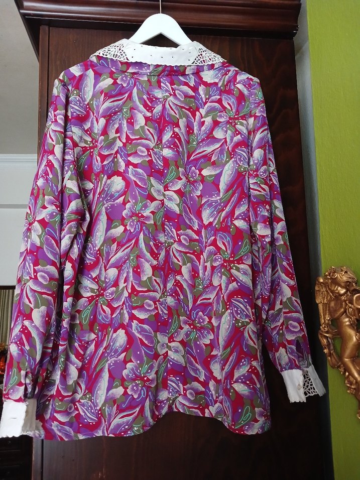 Renkli buyuk beden  Düğmeli Kadın Gömlek - Görsel 5