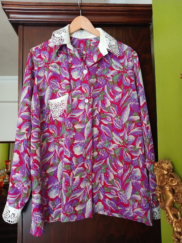 Renkli buyuk beden  Düğmeli Kadın Gömlek - Görsel 2