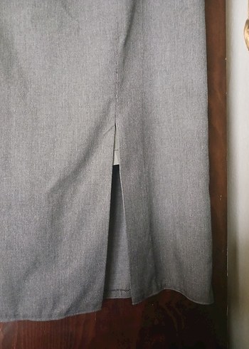 Gri buyuk beden  Uzun Etek - Görsel 3