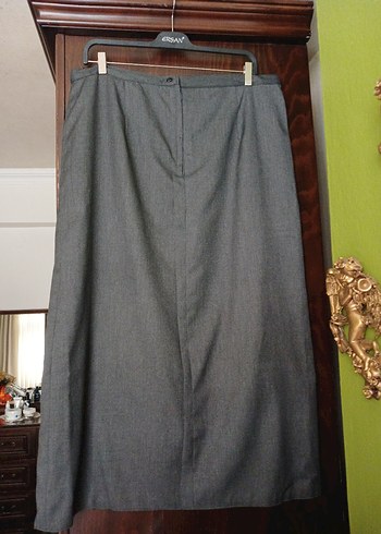 Gri buyuk beden  Uzun Etek - Görsel 7