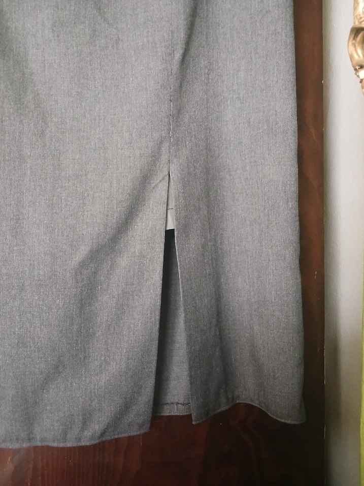 Gri buyuk beden  Uzun Etek - Görsel 3