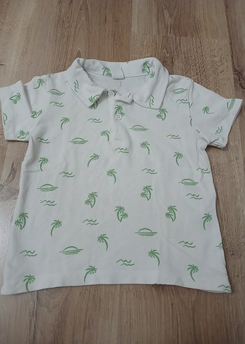 Erkek Çocuk Yeşil Desenli Polo Tişört - Görsel 4