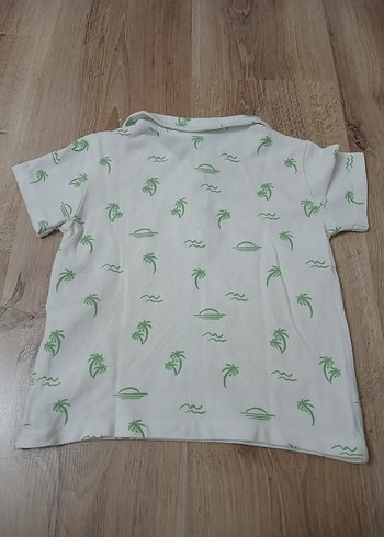 Erkek Çocuk Yeşil Desenli Polo Tişört - Görsel 2