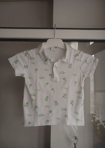 Erkek Çocuk Yeşil Desenli Polo Tişört - Görsel 5