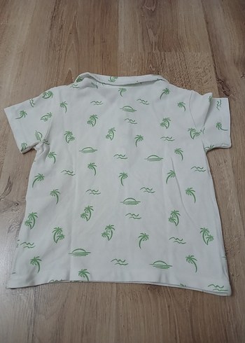 Erkek Çocuk Yeşil Desenli Polo Tişört - Görsel 3