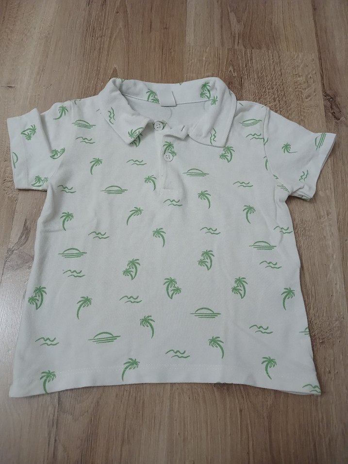 Erkek Çocuk Yeşil Desenli Polo Tişört - Görsel 4