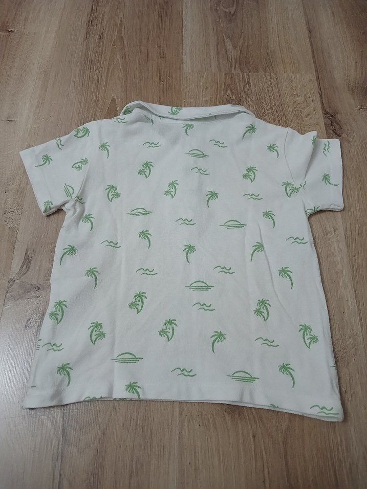 Erkek Çocuk Yeşil Desenli Polo Tişört - Görsel 2