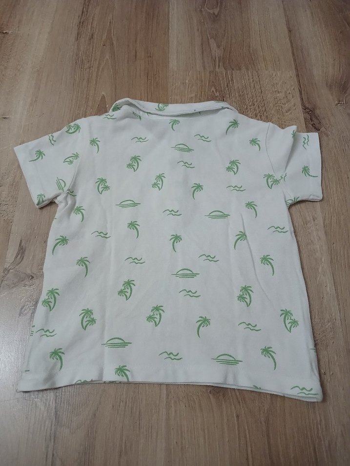 Erkek Çocuk Yeşil Desenli Polo Tişört - Görsel 3