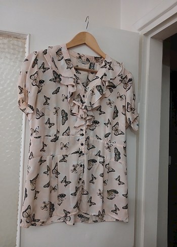 kelebek desenli guzel gomlek - Görsel 8