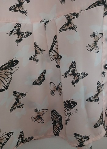 kelebek desenli guzel gomlek - Görsel 9
