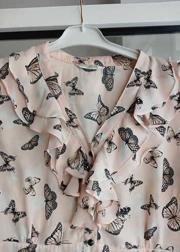 kelebek desenli guzel gomlek - Görsel 4