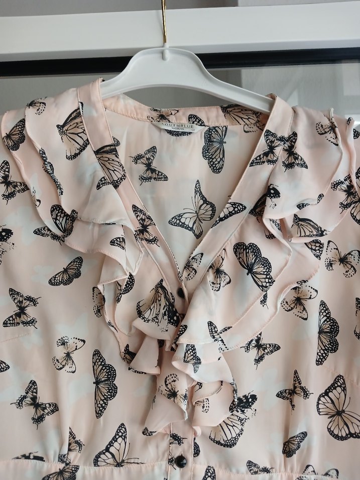 kelebek desenli guzel gomlek - Görsel 4