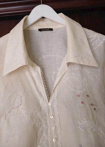 Nakışlı Bohem Gömlek - Görsel 3