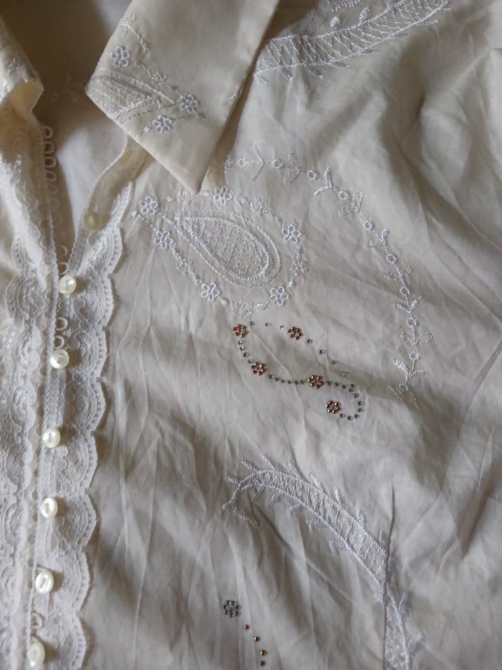 Nakışlı  Bohem Gömlek - Görsel 5