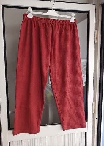 buyuk beden kiremit rengi Kadın pijama alti - Görsel 3