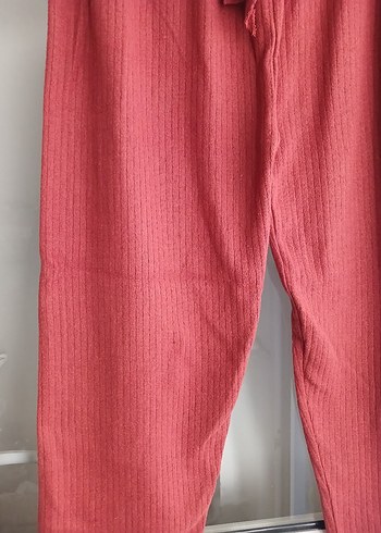 buyuk beden kiremit rengi Kadın pijama alti - Görsel 7