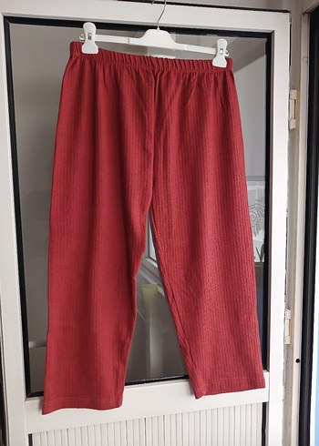 buyuk beden kiremit rengi Kadın pijama alti - Görsel 5