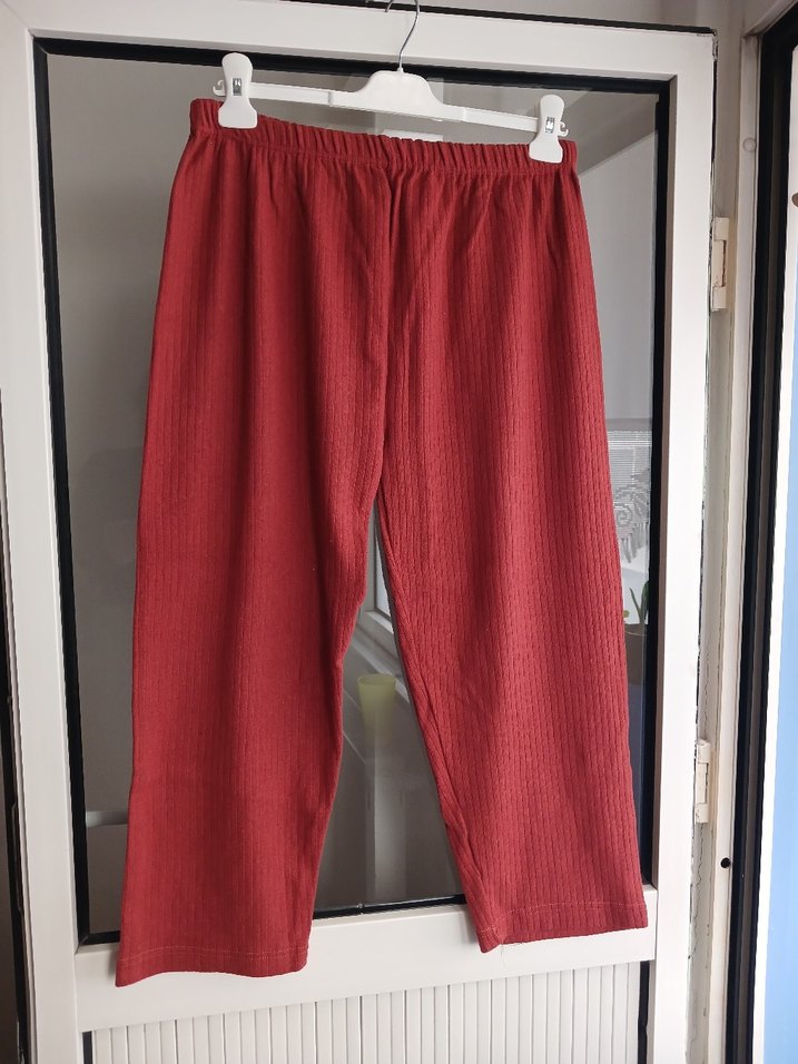 buyuk beden kiremit rengi Kadın pijama alti - Görsel 3