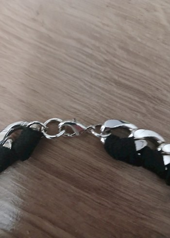 celik Zincir Detaylı Siyah Gotik Kolye - Görsel 4